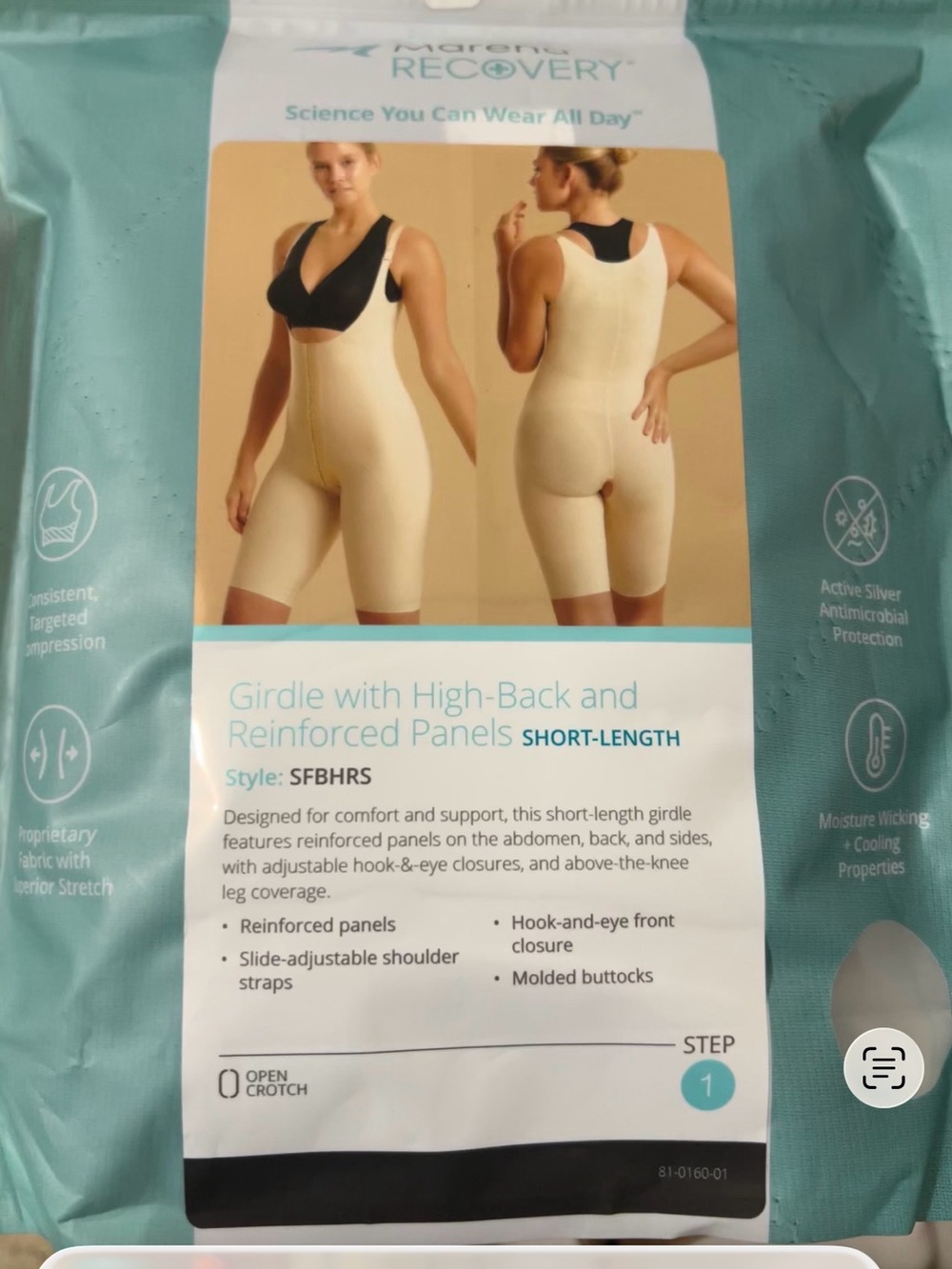 Marena Recovery Short-Length Girdle with High-Back in Nude